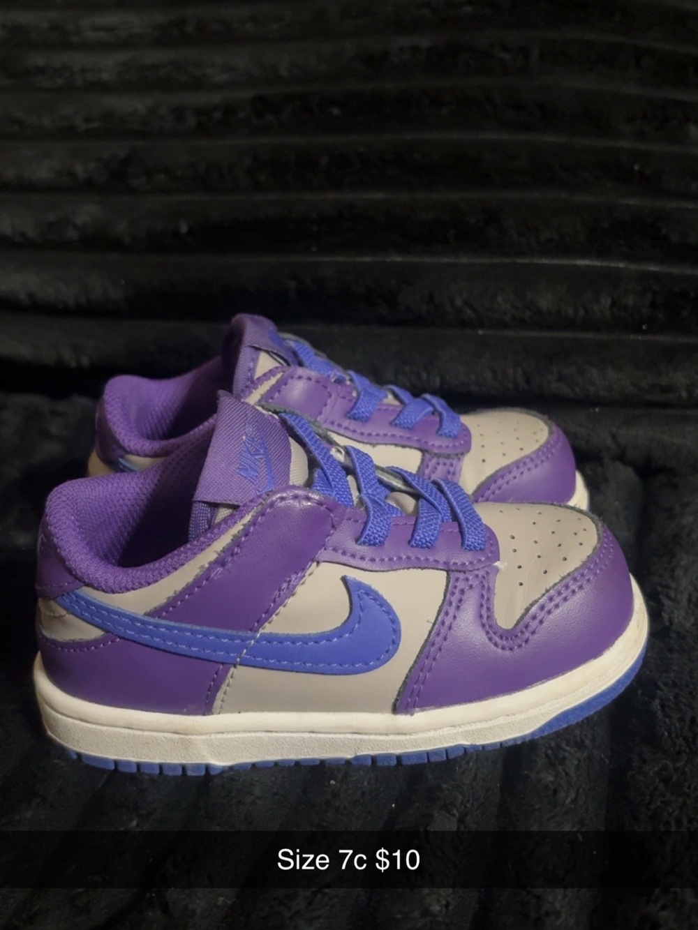 Nike Kids Purple, Gray and Blue Low-Top Sneakers